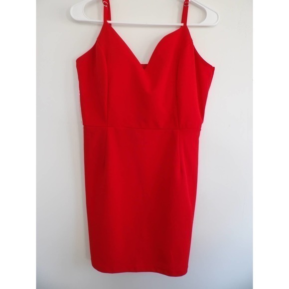 CHARLOTTE RUSSE RED SWEETHEART MINI DRESS SIZE‎ LARGE #319 - Picture 1 of 7